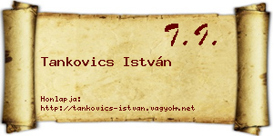 Tankovics István névjegykártya