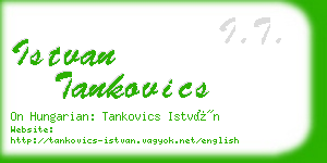 istvan tankovics business card